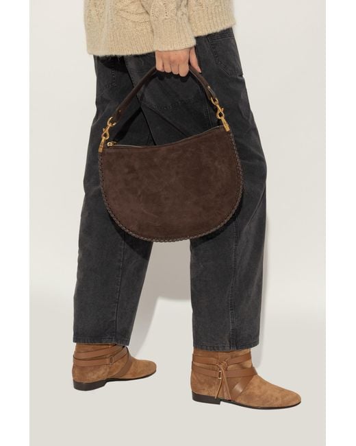 Isabel Marant Brown Shoulder Bag "Oskan Soft Zip"