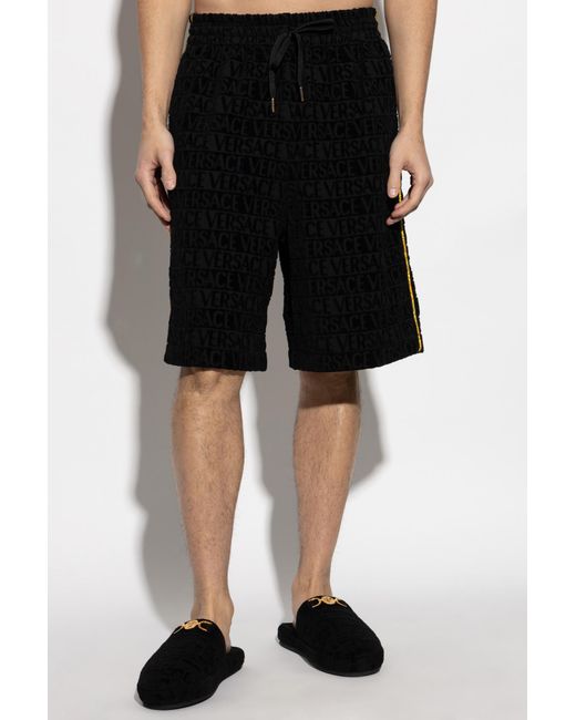 Versace Black Logo Shorts for men
