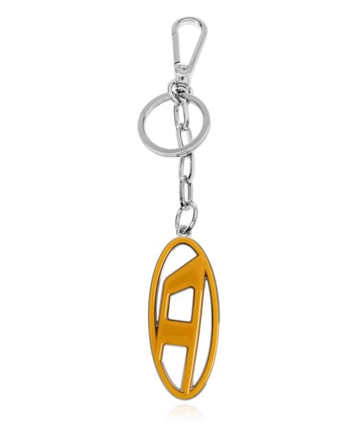 DIESEL Metallic Keyring 'Cage-D Layer' for men