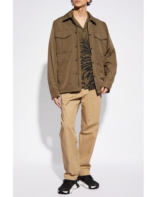 Moncler Green Shirt With Short Sleeves for men