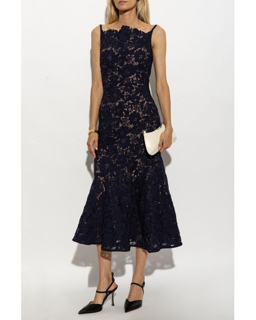 Self-Portrait Blue Lace Dress