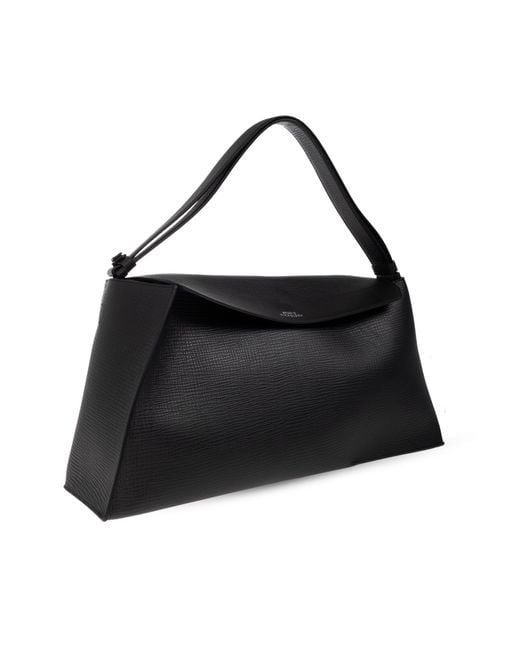 Studio Nicholson Black Shoulder Bag 'Shiboru'