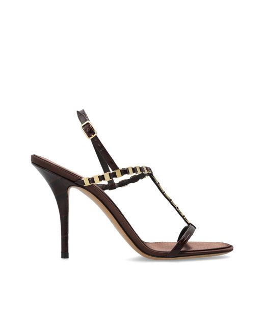 Ferragamo Brown Heeled Sandals "Estea"