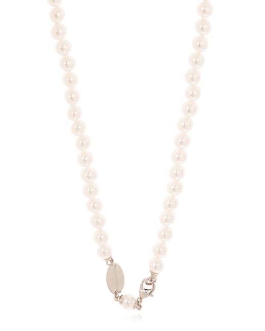 DSquared² White Pearl Necklace, for men