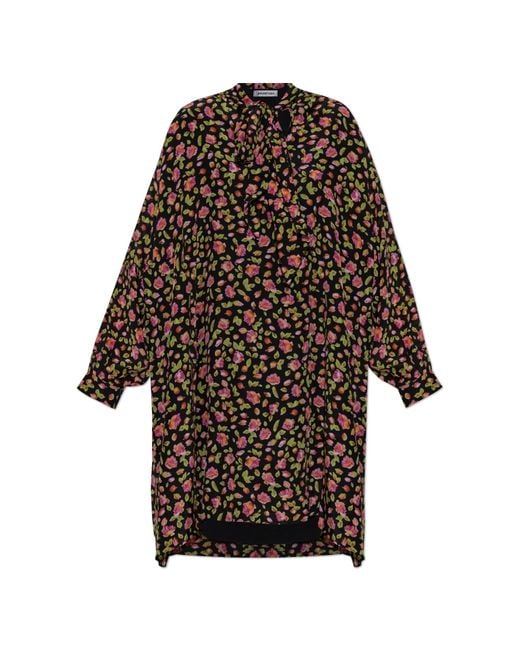Balenciaga Multicolor Dress With A Floral Pattern