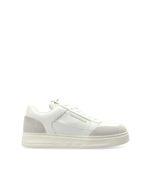 Emporio Armani White Sports Shoes for men