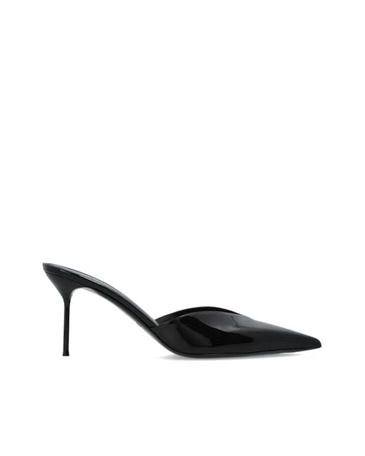 Paris Texas Black 'Lidia 70' Heeled Mules