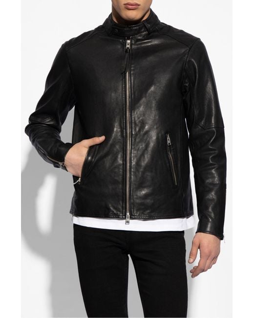 AllSaints Cora Leather Jacket in Black for Men Lyst UK