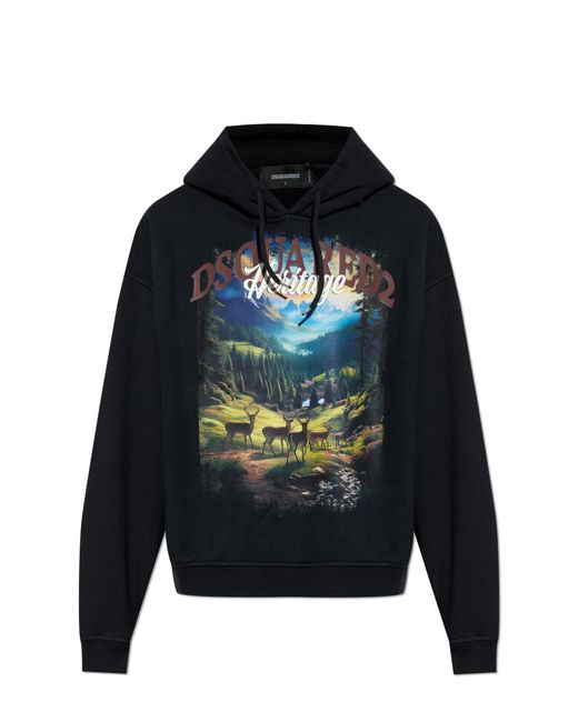 DSquared² Blue Sweatshirt With Logo for men