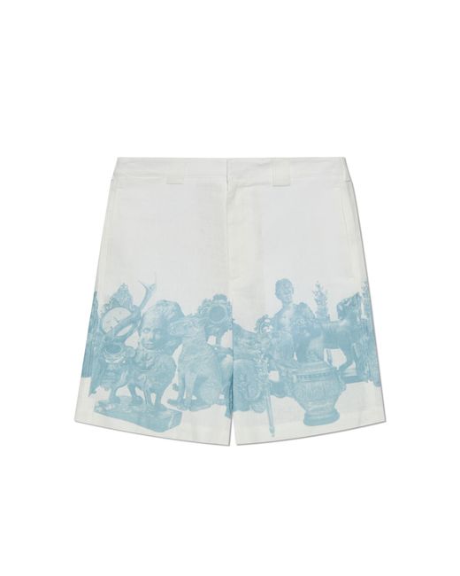 Givenchy Blue Linen Shorts for men