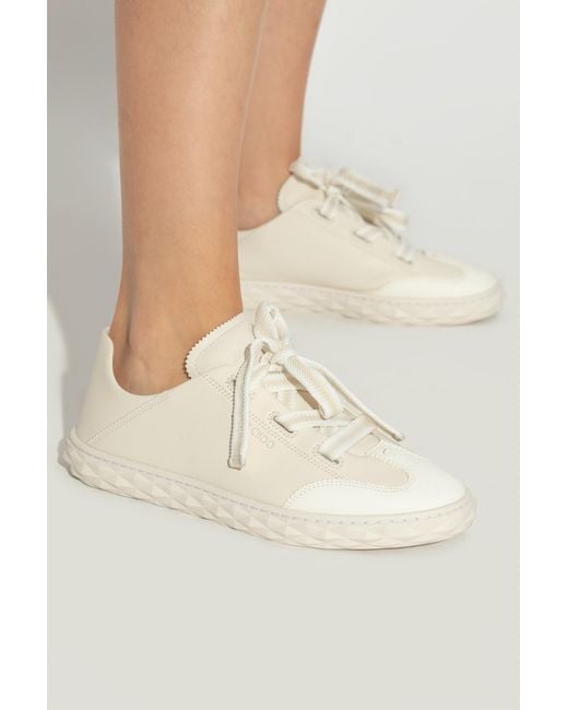 Jimmy Choo White Sneakers Diamond