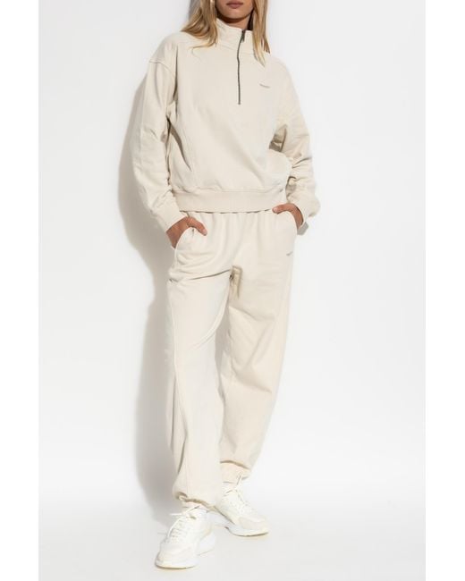 Woolrich White Sweatpants With Printed Logo