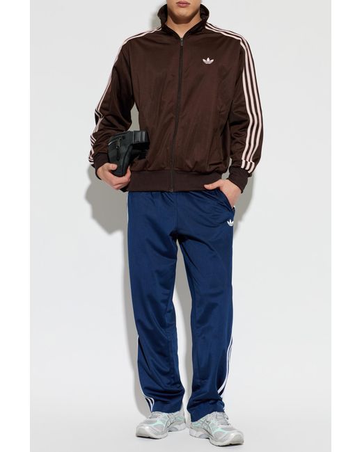 Adidas Originals Brown Sweatshirt With A Stand-Up Collar for men