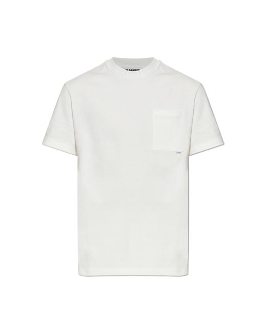 Jil Sander White T-Shirt With Pocket for men