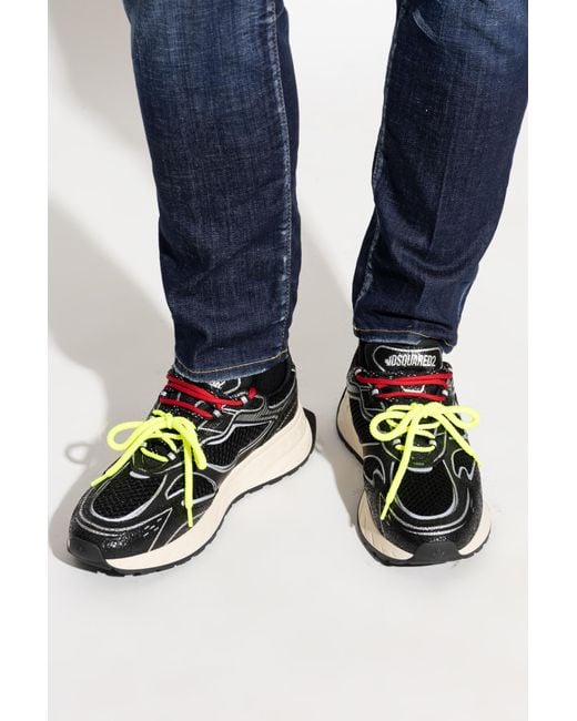 DSquared² Black "Sprinter" Sports Shoes for men
