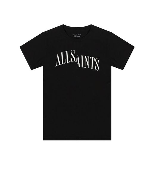 AllSaints Black 'dropout' T-shirt With Logo