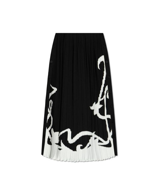 Lanvin Black Pleated Skirt,