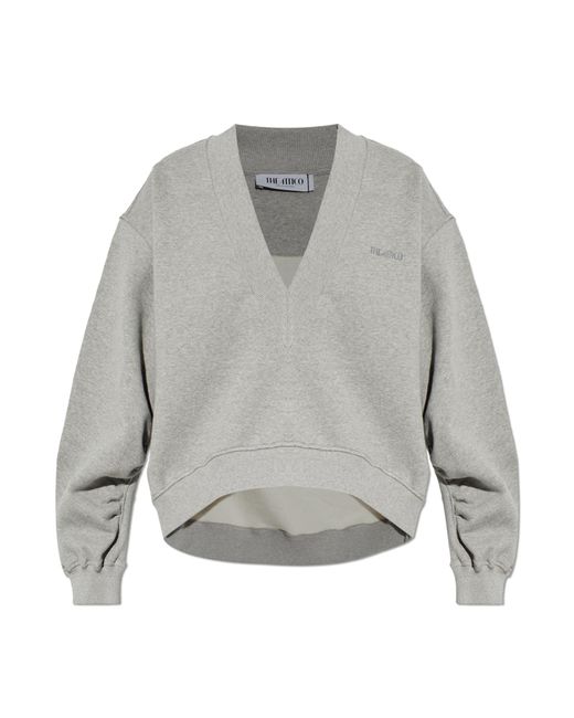 The Attico Gray Sweatshirt With Logo