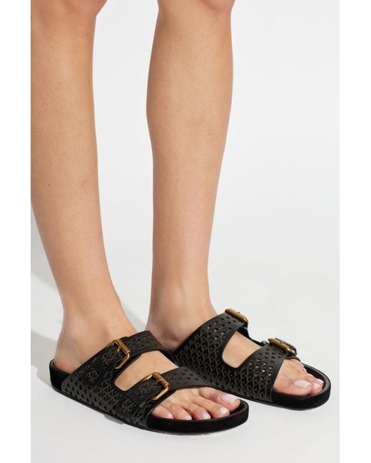 Isabel Marant Black 'Lennyo' Slides