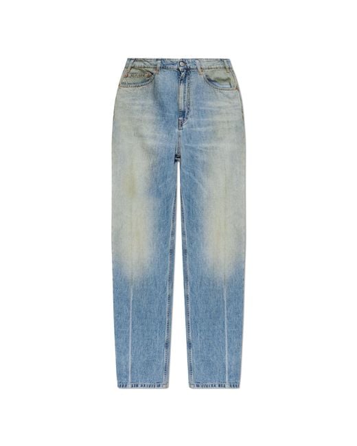MM6 by Maison Margiela Blue Jeans With 'Vintage' Effect for men