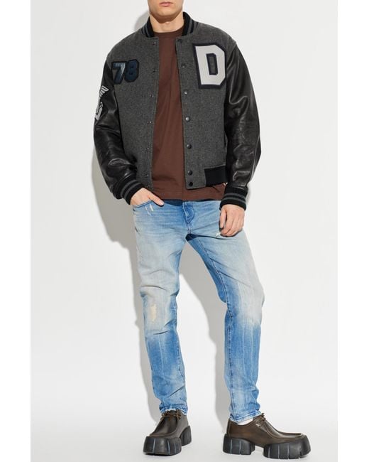 DIESEL Black "L-Arry" Bomber Jacket for men