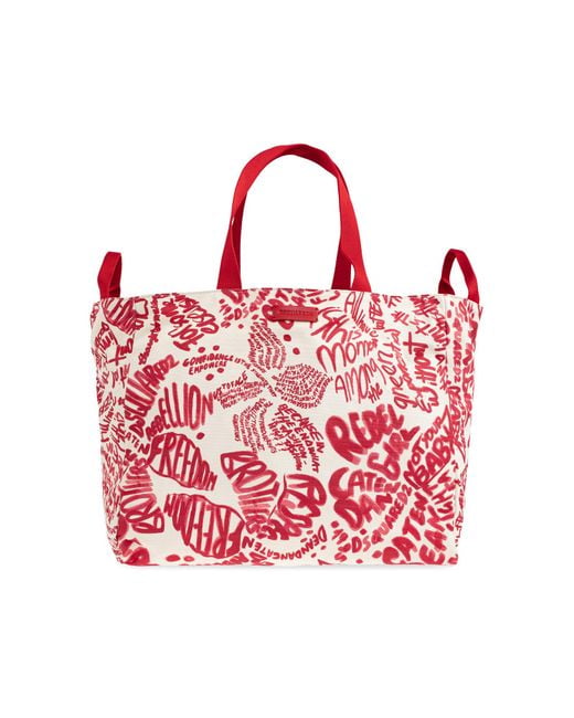 DSquared² Red Shopper Bag With Print