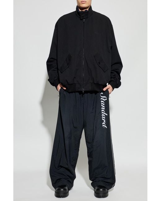 Balenciaga Blue Jacket With Logo for men