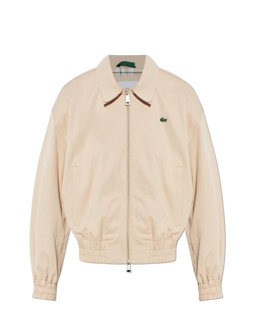 Lacoste Natural Cotton Jacket With Logo Patch