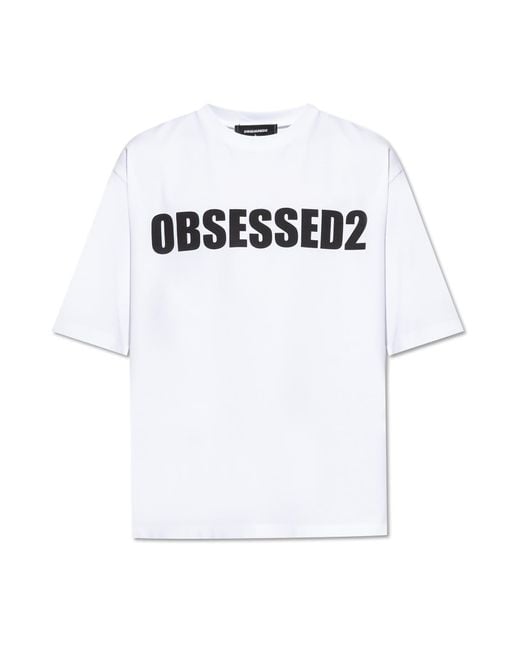 DSquared² Blue T-Shirt With Logo for men