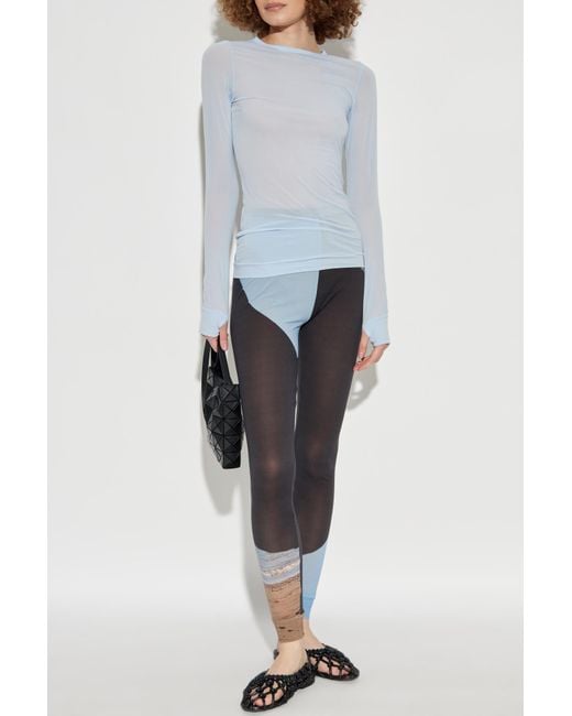 Issey Miyake Gray Long-Sleeve Top