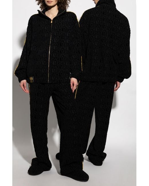 Versace Black Pants With Logo
