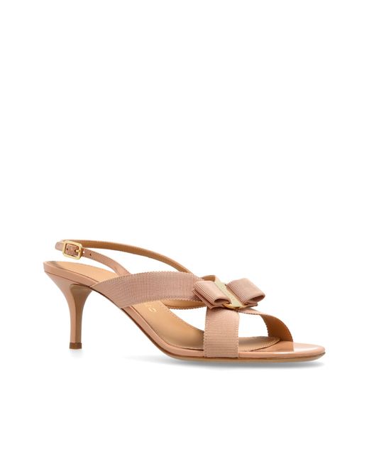 Ferragamo Brown Heeled Sandals "Rima"