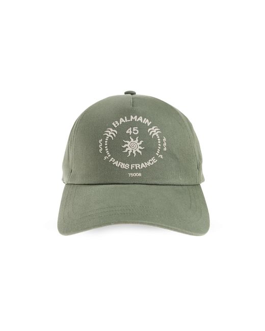 Balmain Green Baseball Cap