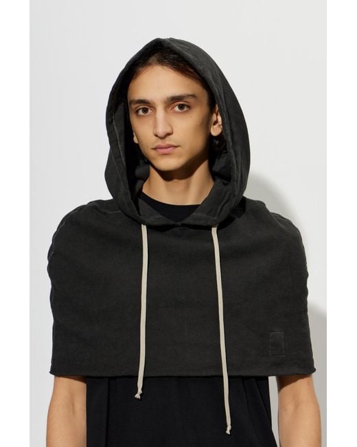Rick Owens Black Kaptur – Hood for men