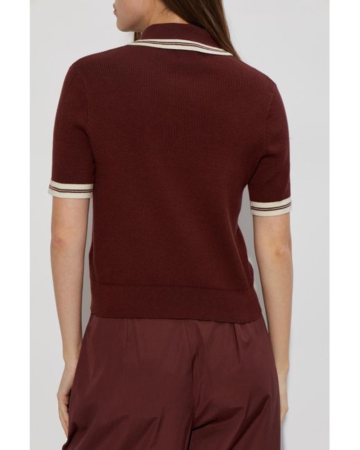 Rag & Bone Red Cotton Polo