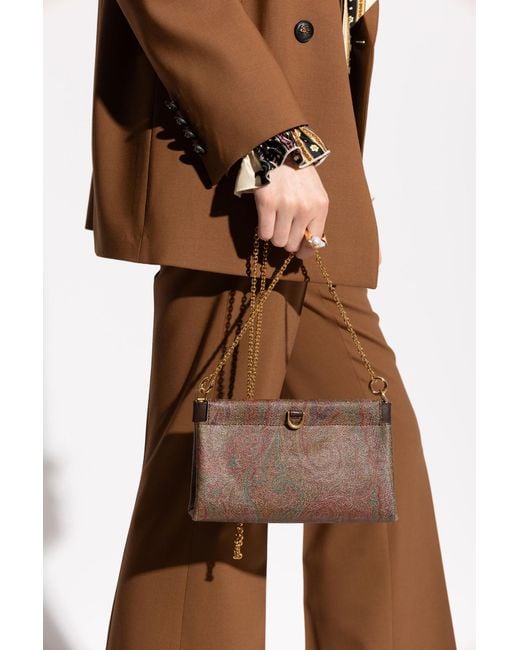 Etro Brown 'Talk Mini' Clutch