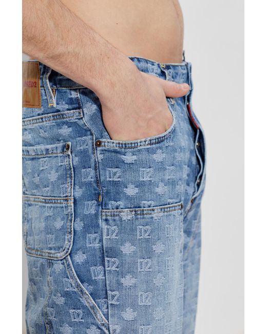 DSquared² Blue Jeans With Monogram for men