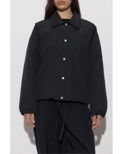 Jil Sander Black Down Jacket With Collar