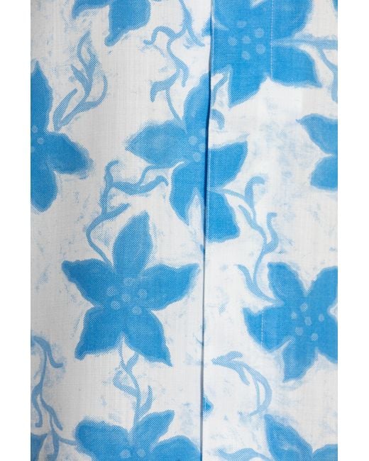 Paul Smith Blue Shirt With Floral Motif for men