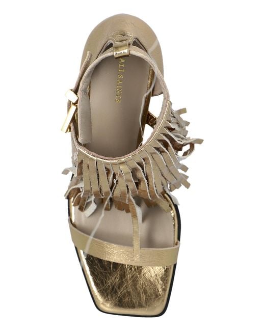 AllSaints White Paola Heeled Sandals