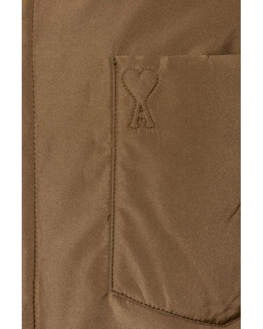 AMI Brown Light Jacket With Logo for men