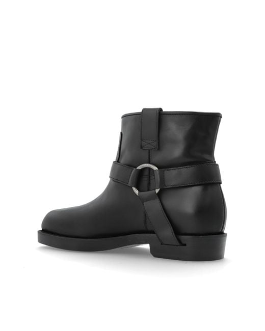 Balmain Black Leather Shoes for men