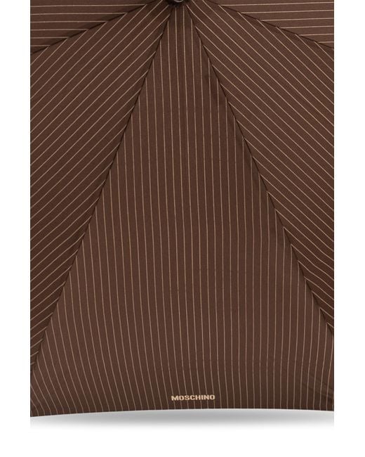 Moschino Brown Patterned Umbrella