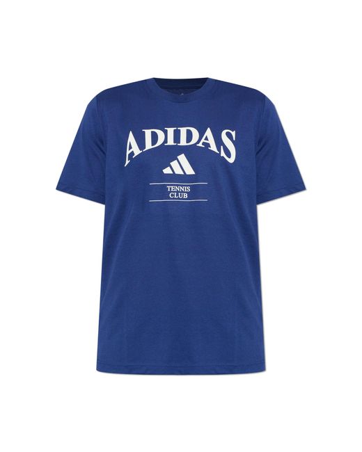 Adidas Originals Blue T-Shirt With Logo for men