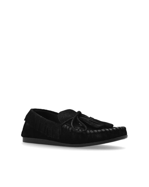 Isabel Marant Black Fitza Suede Loafers