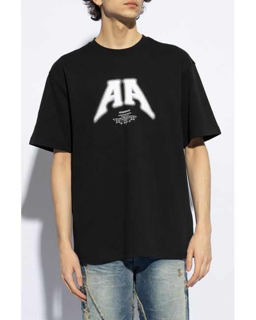Adererror Black T-Shirt With Logo