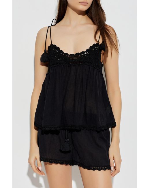 Ulla Johnson Black Bermuda Top