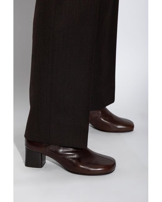 Lemaire Brown Leather Ankle Boots