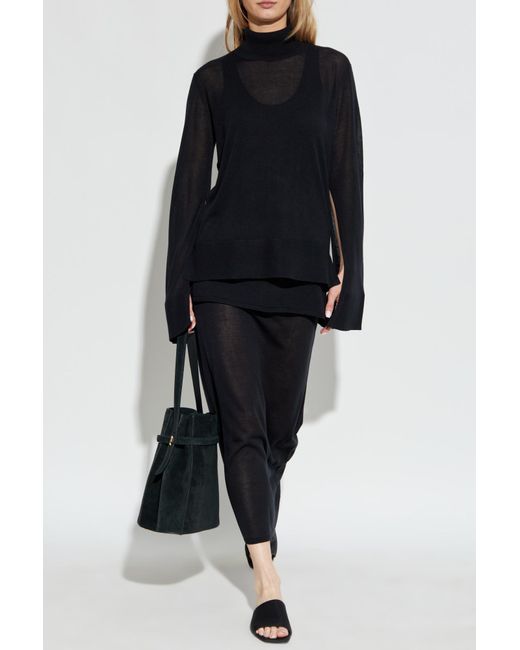 Totême  Black Golf With Flared Sleeves,