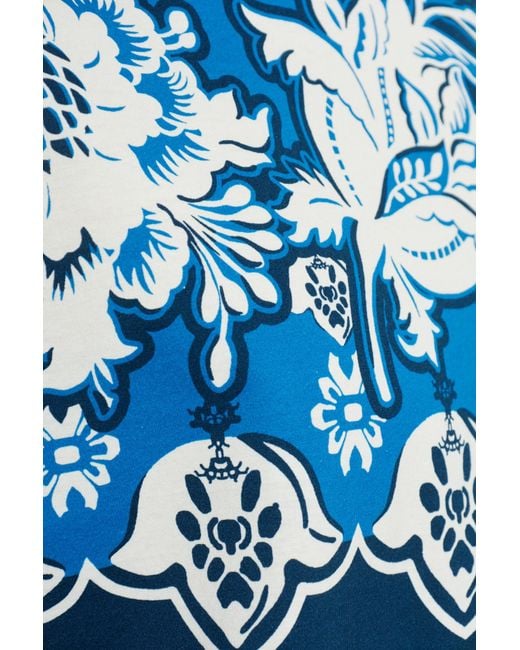 Etro Blue Patterned T-Shirt for men
